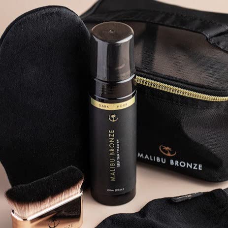 MALIBU BRONZE Mega Glow Bundle | The Ultimate 6-Piece Tanning Bundle (1 x Ultra Dark and 1 x 1 Hour Tan Mousse)