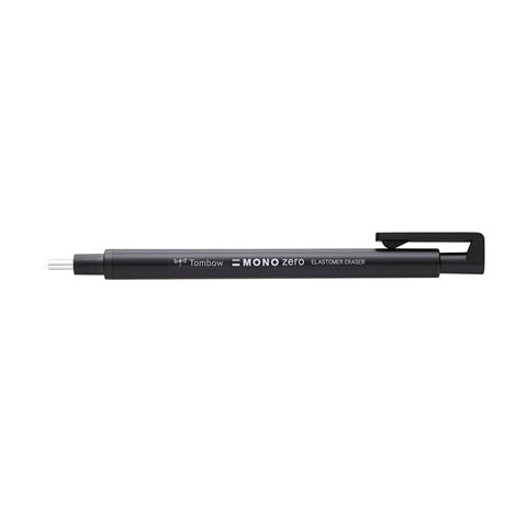 Tombow PrÃ¤zisionsradierer Mono Zero Rechargeable Round Tips, Diameter 2.3 mm Schwarz + Refill