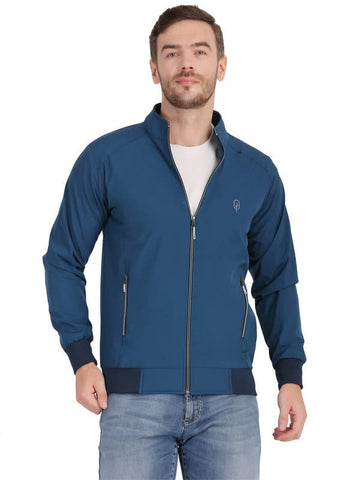 Blueficus Winter Jackets For Men || Men's Solid Wind Cheater Jacket With Zipper || Casual And Sports Jacket, Airforce Blue, M
