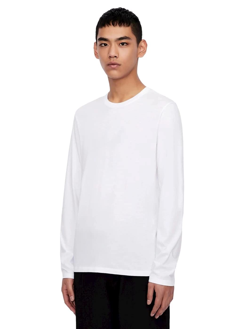 Armani Exchange Men's 8nzm77 Long Sleeve Top, White (White 1100), M UK