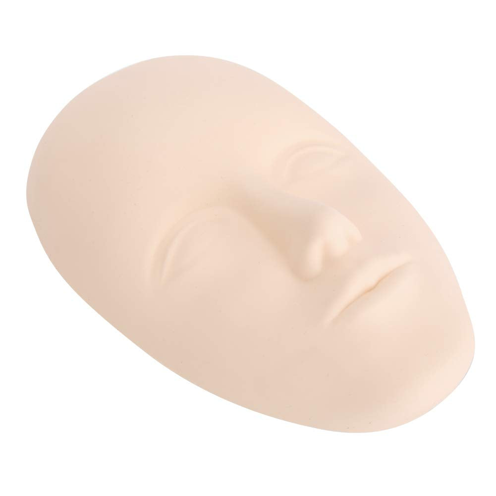 5D Silicone Tattoo Mannequin Practice Skin Head Permanent Makeup Microblading Training Fake Skin lash mannequin Training Mannequin Flat Head Practice Make Up Eye Lashes Eyelash Extensions (#2)