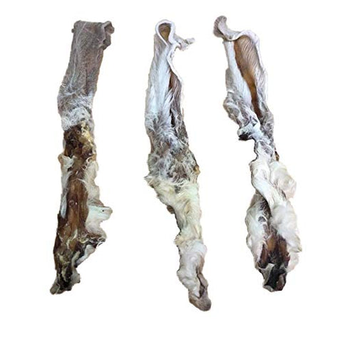 Pawstrading Furry Rabbit Hairy Ears - Natural Dog Chew (40 Ears)