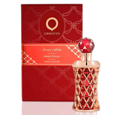 Orientica Amber Rouge for Women Pure Parfum Concentrate Spray, 0.6 Ounce (Luxury Collection)