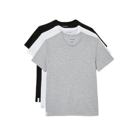 Lacoste MenÃ¢â‚¬â„¢s 100% Cotton Regular Fit Crew-Neck T-Shirt, 3-Pack