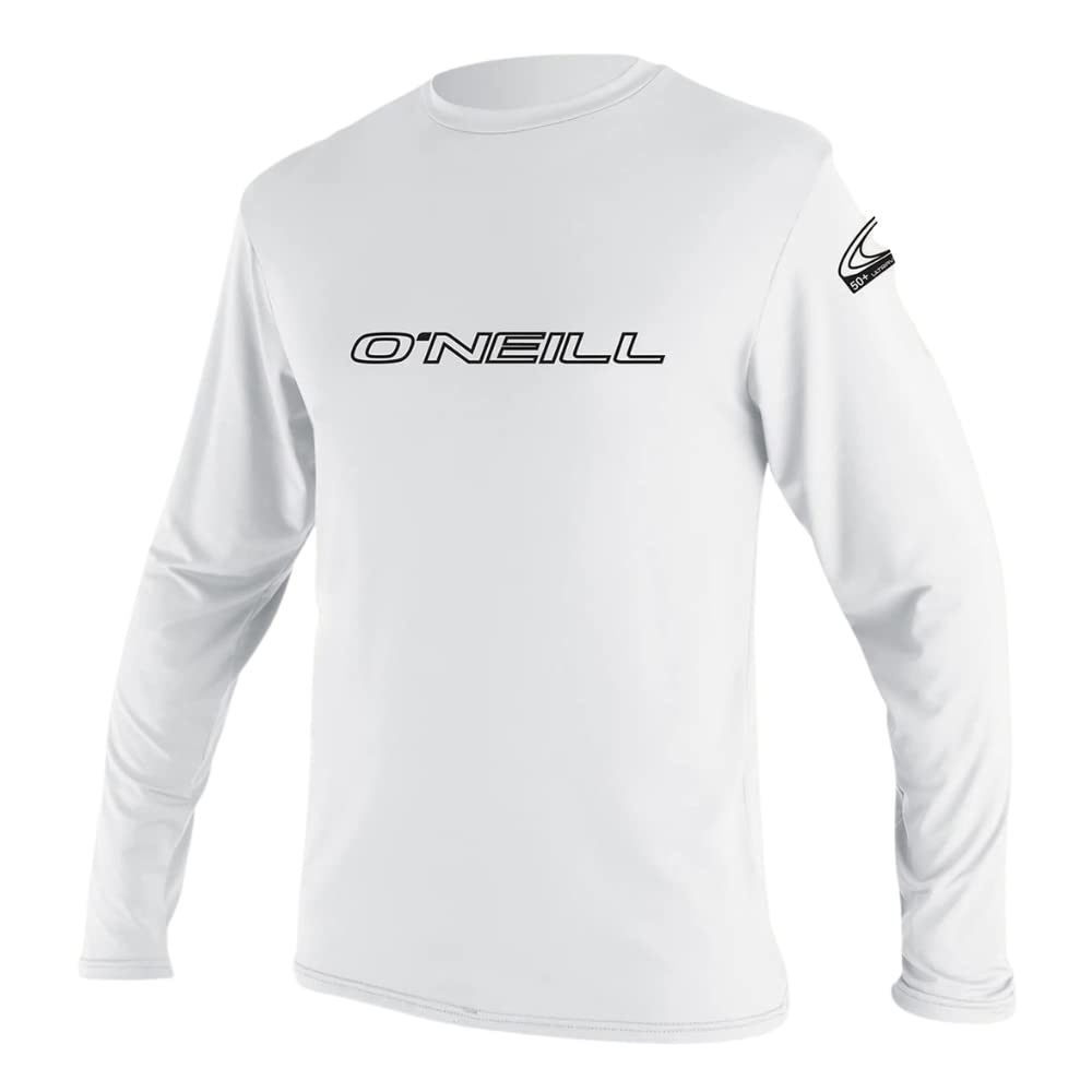 O'Neill Wetsuits Youth Basic Skins UPF 50+ Long Sleeve Sun Shirt, White, 6