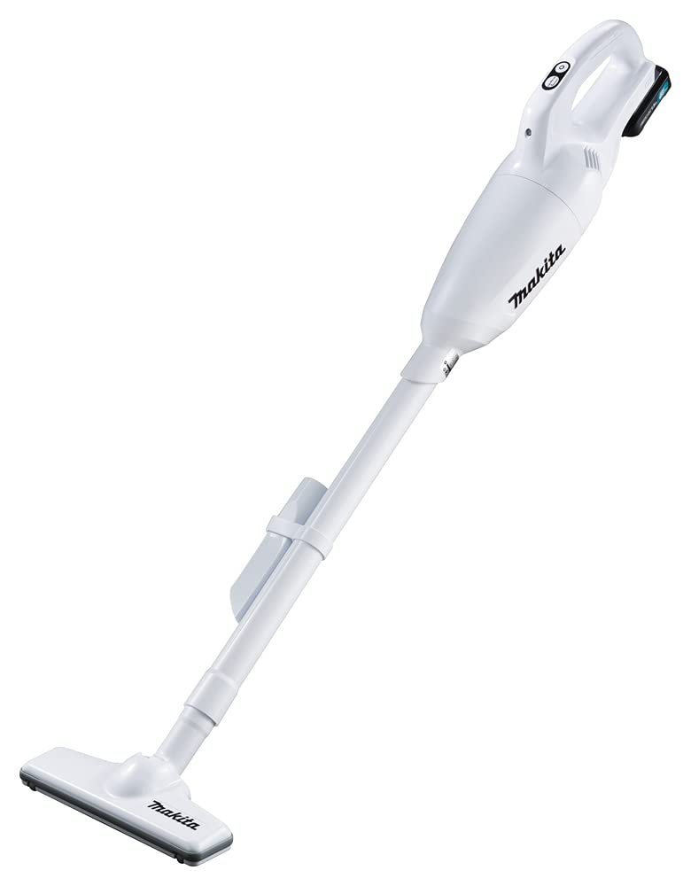 Makita CL108FDSAW Battery Vacuum Cleaner (Container 0.6 L, 3 Suction Levels, Maximum 30 W Suction Power, Bagless, with LED Lighting, with Battery) White