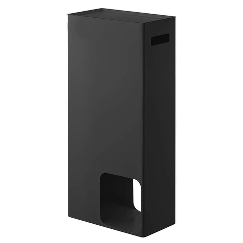 YAMAZAKI Home Bathroom Tissue Storage Stand | Steel | Toilet Paper Stocker, Alloy, Black, One Size