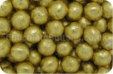 Luxury Solid Milk Chocolate Gold Foiled Balls (500g Bag) (Pack of 105)