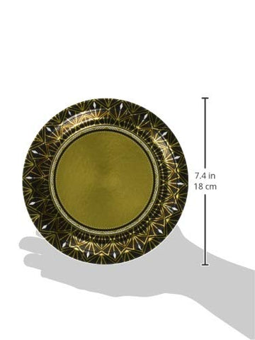 Amscan Glitz & Glam Metallic Round Plates - 7", Pack of 8 | Multi-color