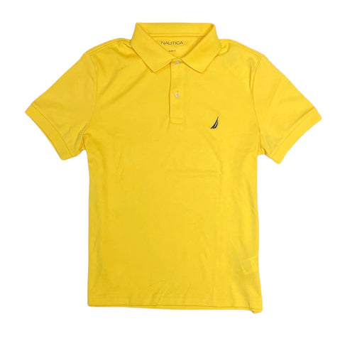 Nautica Mens Slim Fit Interlock Polo T-Shirt (as1, Alpha, m, Regular, Regular, Aspen Gold)