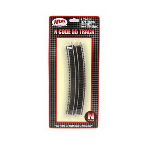 Atlas N Scale Code 55 13.75" Radius Curve 6-Pack Model Train Track