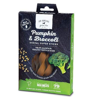 Red Mills Go Native Super Dental Sticks for Dogs Pumpkin & Broccoli 150g x 10 Packs
