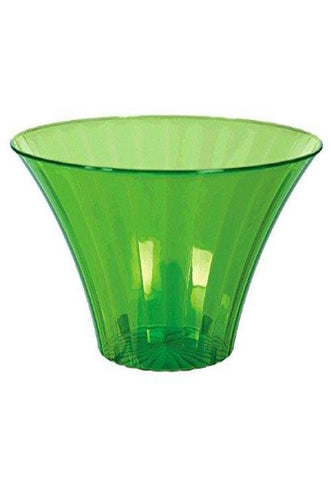 Amscan Large Plastic Flared Bowl Party Tableware, 70 oz, Kiwi