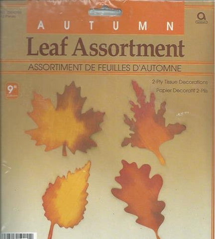 Thanksgiving Fall Autumn Leaf Assortment Tissue Decoration Party Celebrate 12 Pk