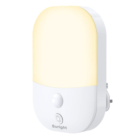 Night Light Plug in Walls, Night Light with 5 Levels of Brightness and Dusk to Dawn Photocell Sensor, Night Light Kids for Childrens Room, Stairs, Hallway, Bedrooms, Garage, Warm White