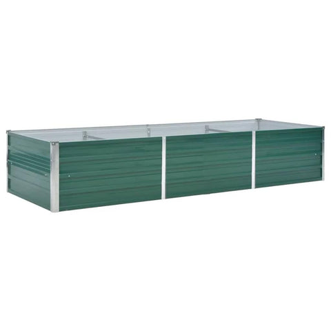 vidaXL Raised Bed - Durable Galvanised Steel Garden Planter in Green, Rectangular Shape for Vegetables, Herbs and Flowers, Patio and garden decor, 240x80x45cm