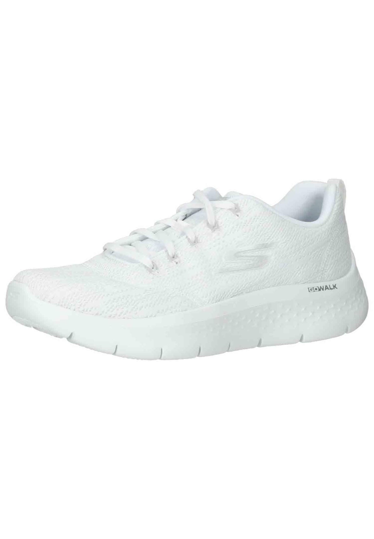 Skechers Go Walk Flex - Striking Look White/Silver 8 B (M)