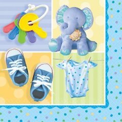 Teeny Tiny Boy 13" Lunch Napkins - 16/Pkg.