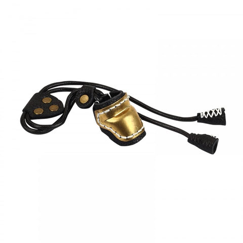 DONGKER Archery Thumb Ring, Archery Finger Tabs PU Leather Thumb Guard Ring for Traditional Bow Shooting