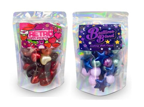 Bedtime Blend and Retro Pink Mix Bath Pearl Double Pack. 60 Bath Pearls Total. Ideal Stocking Filler, Advent cander Filler. Gift for colleage, Gift for Friend. Relaxing Bath Gift.…