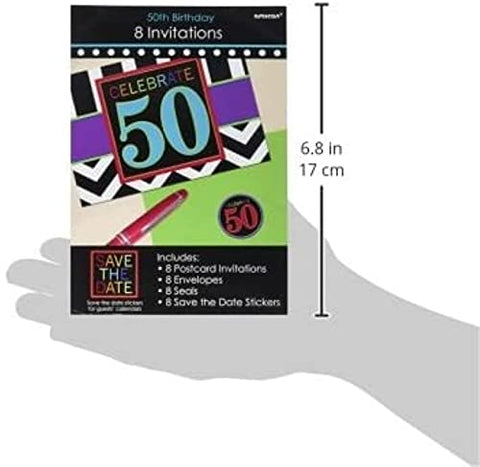 amscan 50th Celebration Invitations, Party Favor