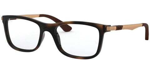 Ray-Ban Kids' RY1549 Square Prescription Eyeglass Frames, Havana/Demo Lens, 48 mm