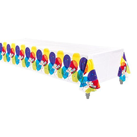 Amscan Plastic Table Cover | Bright Balloons Design | Birthday