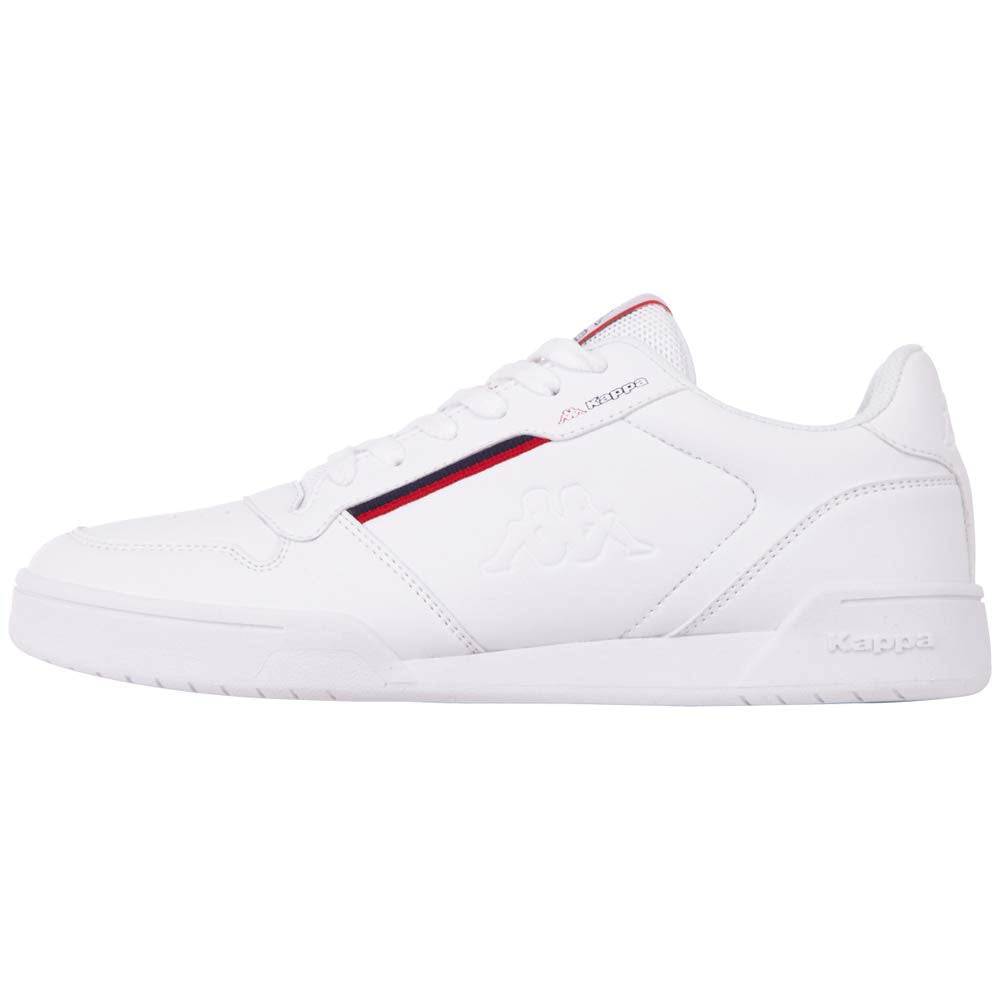 Kappa Unisex Marabu Low-Top Sneakers, White Red 1020, 10.5 US Men