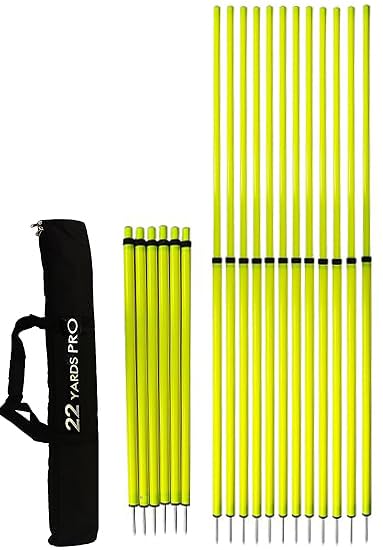 22YardsPro ND Telescopic Boundary Poles (Set of 12) Drills Training Football UK