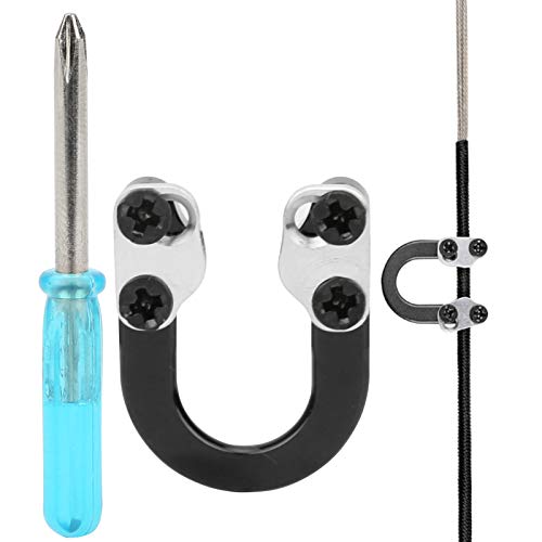 Keenso Archery D Loop Metal Ring, Shooting Metal D Ring with Screwdriver Release Bow String Arrow Nock D Loop(Black)
