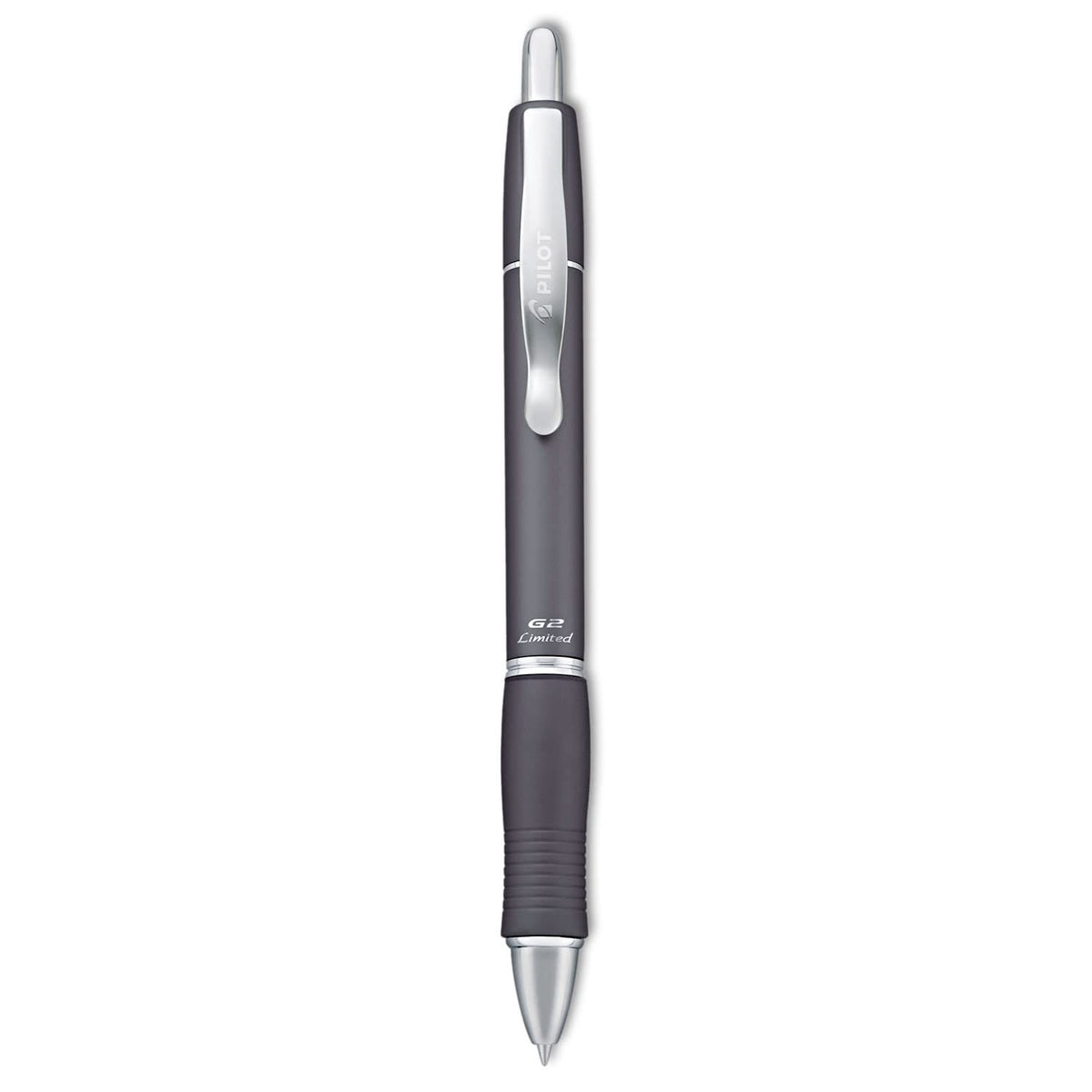 PILOT G2 Limited Refillable & Retractable Rolling Ball Gel Pen, Fine Point, Gray Barrel, Black Ink, Single Pen (31536)