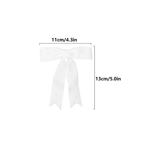 2 Pack Velvet Bow Hair Clips, 5 Inch Hair Bows for Women Girls Hair Styling Accessories(Black, White)