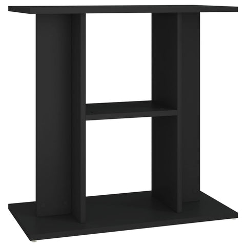 vidaXL Aquarium Stand in Black - Engineered Wood, Multi-Tiered Storage, Modern Design, 60x30x60 cm