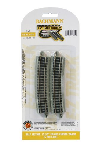 Bachmann Trains BAC44824 N EZ Track 1/2-15.50'' R/6cd