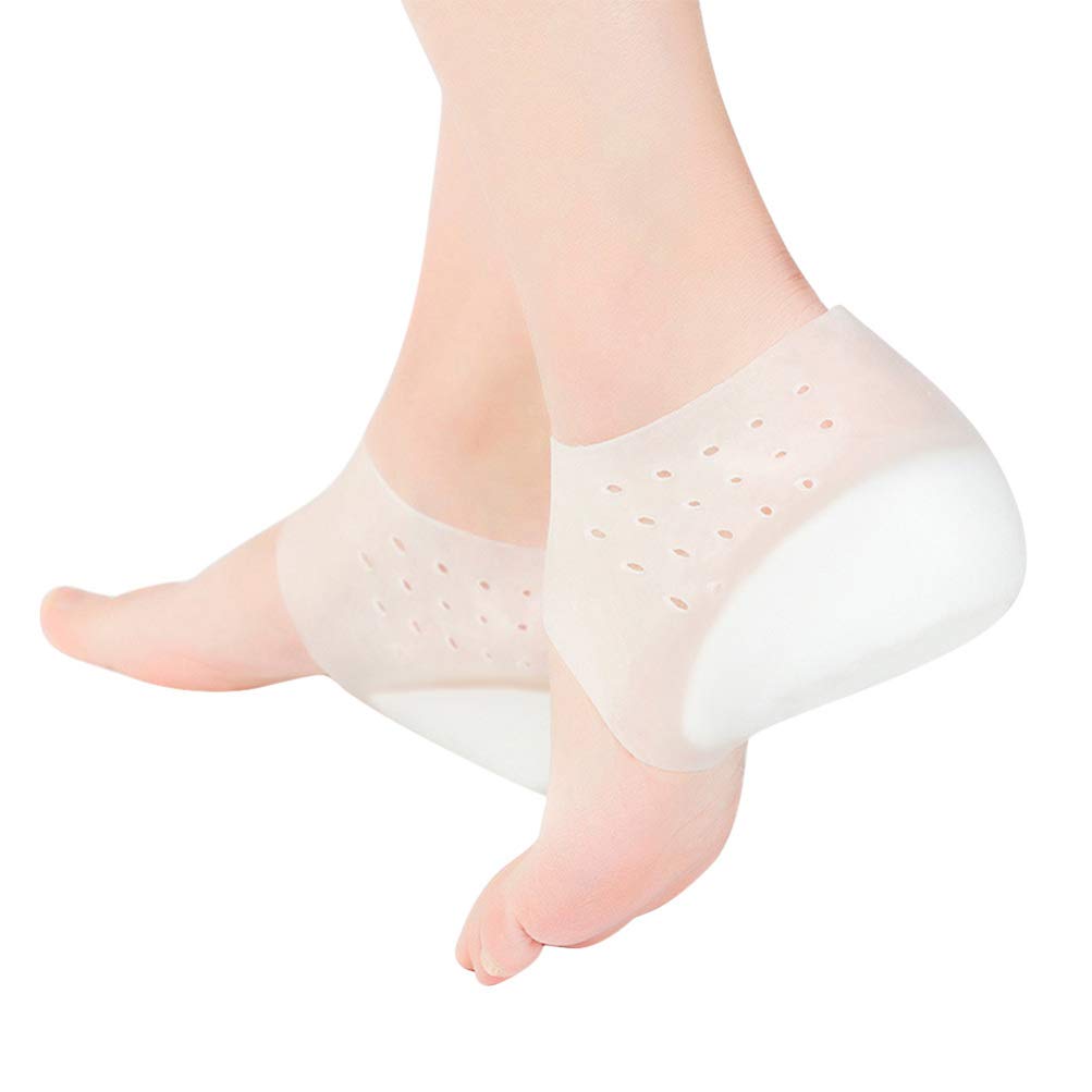 HEALLILY 1 Pair Silicone Shoe Lifting Insoles Invisible Shoe Taller Inserts Heel Back Lift Cup Pads Shoe Heighten Insoles for Men Women