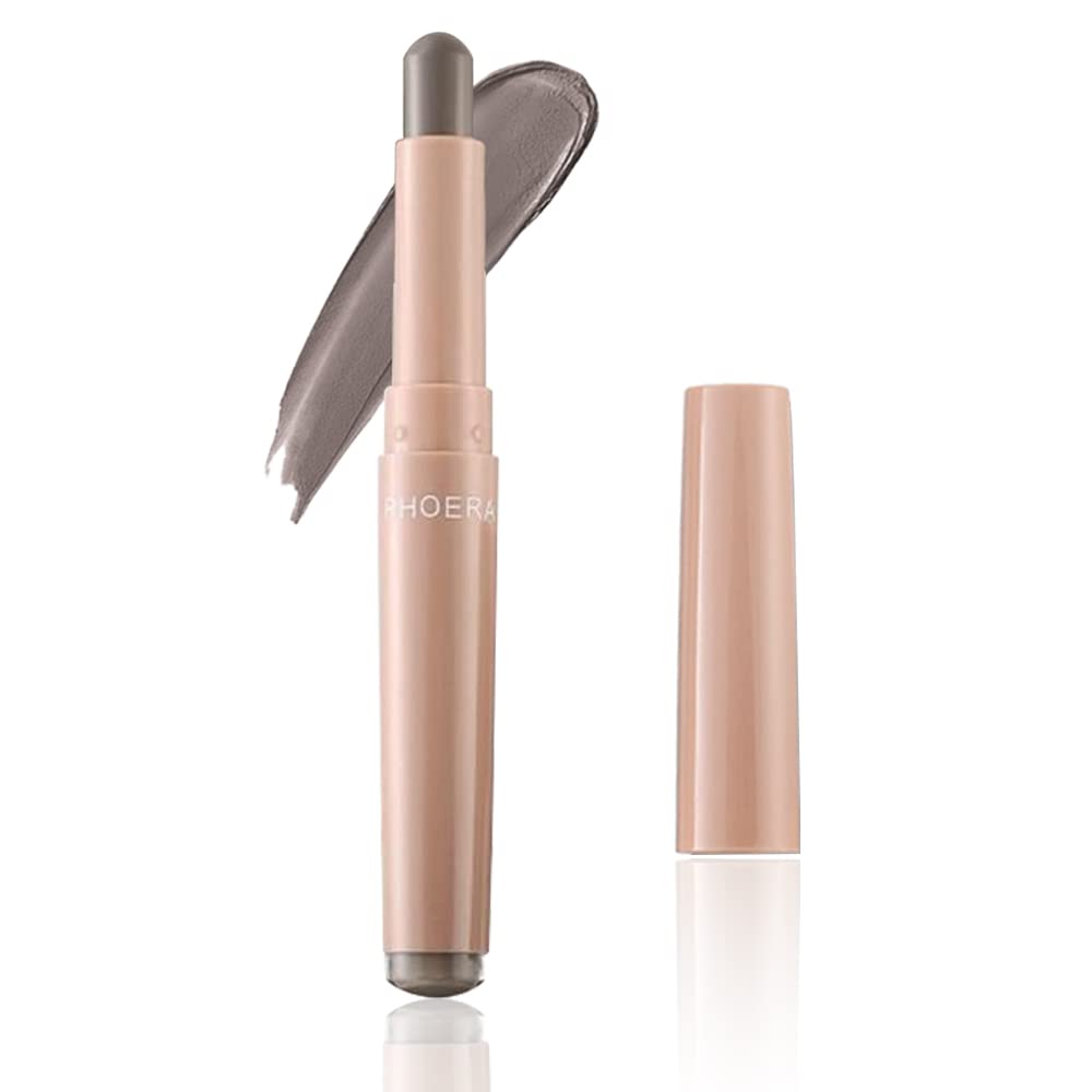 Go Ho Matte Eyeshadow Stick,Eyeshadow Pencil Crayon Brightener Stick, Waterproof Cream Eyeshadow Pen Smooth Easy To Color,104# Stone