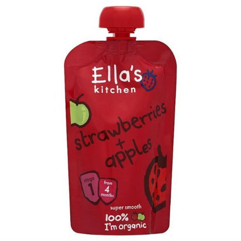 Ellas Kitchen Organic Strawberries & Apples Stage Baby Food 1 120g