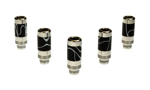 Armerah Marble 510 Drip Tip e-cig Mouthpiece Tall/Plastic/Stainless 5 Pack in Black