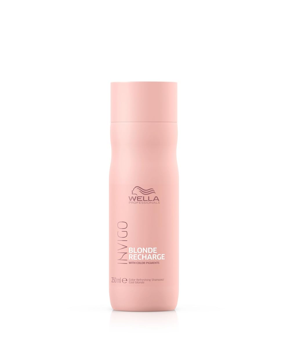 WELLA Professionals Invigo Recharge Cool Blonde Colour Refreshing Shampoo, 250 ml