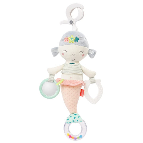 Fehn 054477 Activity Mermaid - Grasping and Discovering Toy for Babies and Toddlers from Newborns Upwards - Promotes the Sense of Touch - Size: 33 cm