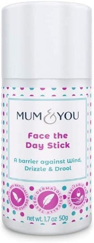 Mum & You Baby Face the Day Stick with Sunflower & Coconut Oils, Beeswax & Shea Butter for Natural Skincare. Protect your Baby's Face from Irritants, and Soothe Eczema & Irritated Skin.