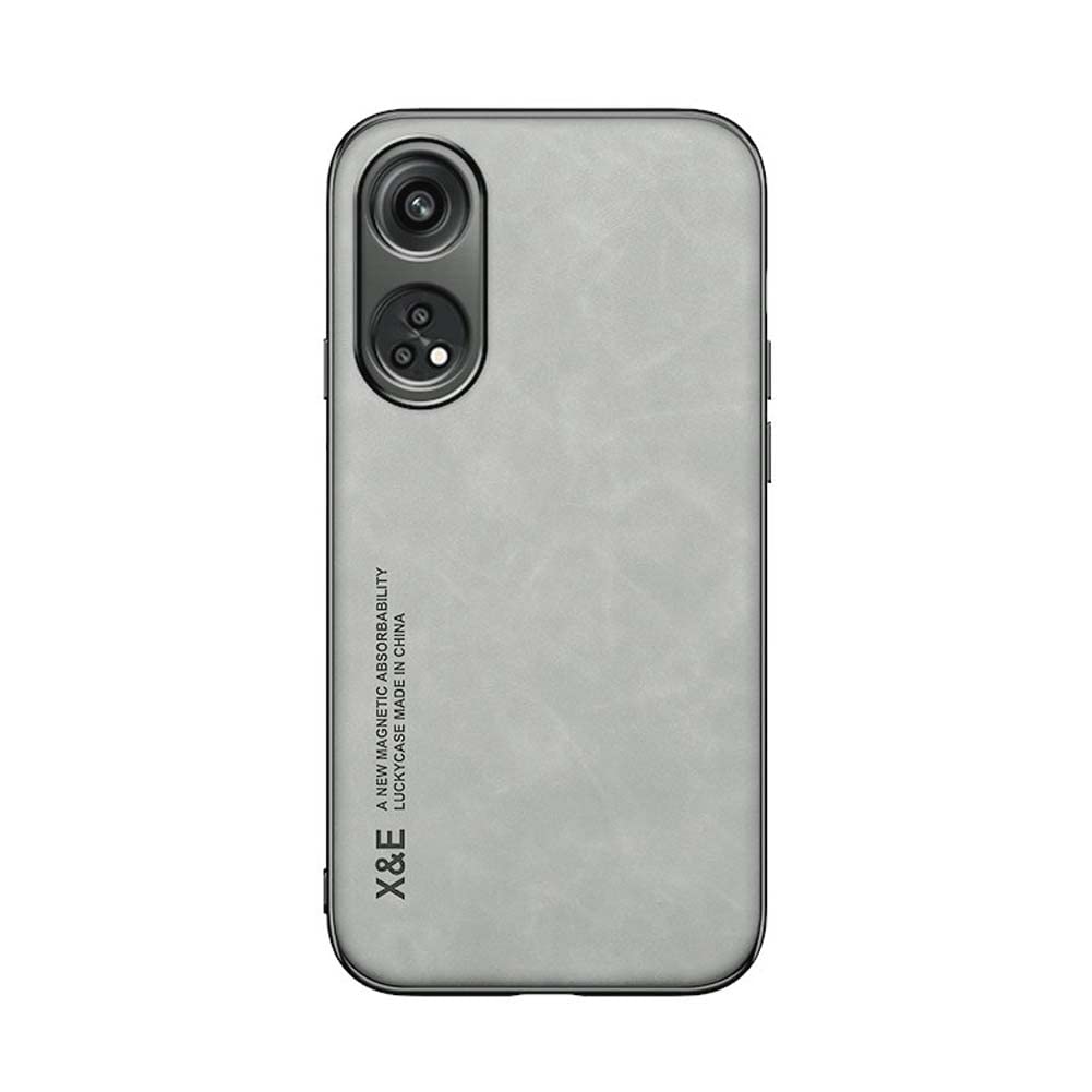 Kepuch Silklike Case for Oppo Reno 8 T 4G - Cover Bumper Built-in Metal Plate for Oppo Reno 8 T 4G - Gray