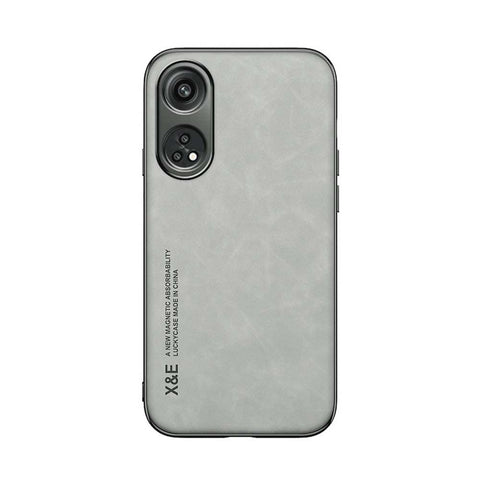 Kepuch Silklike Case for Oppo Reno 8 T 4G - Cover Bumper Built-in Metal Plate for Oppo Reno 8 T 4G - Gray
