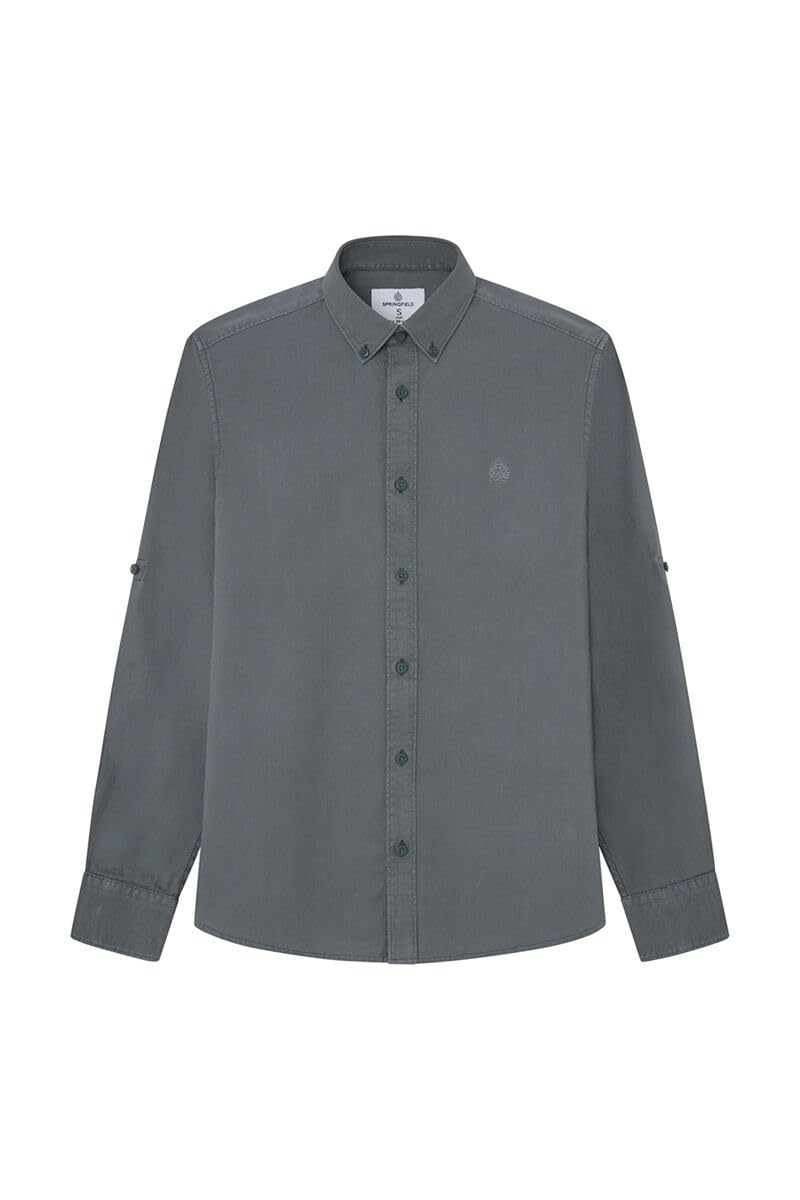 SPRINGFIELD Men's Shirt, Green, L