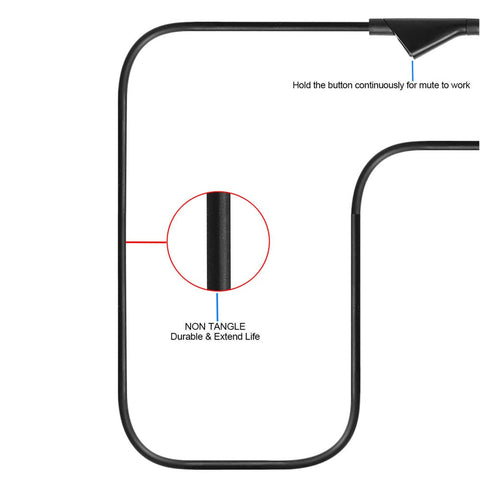 MOUDOAUER 6.56ft/2m 3.5mm Mute Earphone Audio Cable for Astro A10 A40 Gaming Headphone Headset Accessory