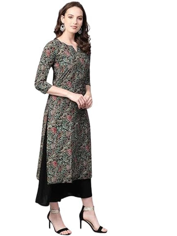 Vaamsi Women's Cotton Printed Kurta (VCK1312_4XL_Multicoloured)
