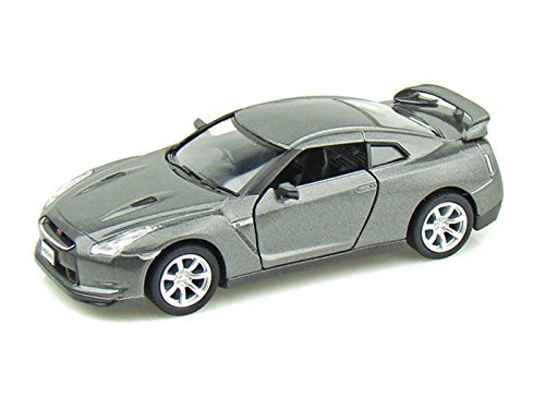 KiNSMART 2009 Nissan GT-R R35 Gray 5" 1:36 Scale Die Cast Metal Model Toy Car w/Pullback Action