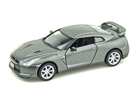 KiNSMART 2009 Nissan GT-R R35 Gray 5" 1:36 Scale Die Cast Metal Model Toy Car w/Pullback Action