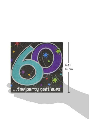 Amscan 60 ...the party continues Luncheon Napkins, 16 pcs, Party Favor