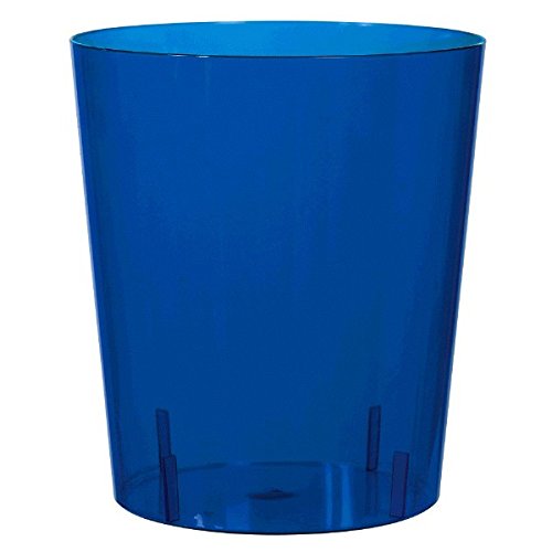 Medium Plastic Cylinder Container Color Theme Party Reusable Table Snack and Dessert Serveware and Dishware, Royal Blue, 55 oz..